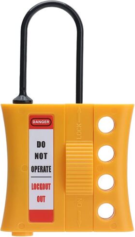 قفل أمان Tagout بمشبك أمان، 4 فتحات معزولة من النايلون ABS جهاز قفل للفتحات 3-6 مم مع أقفال ذات مفاتيح in Saudi Arabia