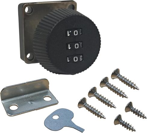 Drawer Password Lock Cabinet Combination Lock 3-Digit Code Keyless Lock Anti-Theft Password Locks for Cabinets and Drawers Zinc Alloy Material (Black) in Kuwait