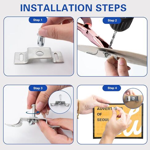 12 PCS Galvanized Iron Single Bolt 3/4 Inch Flared Leg Bracket with Expansion Screws, Sign Mounting Hardware for Street, Brand, and Traffic Signs (Band Not Included) in Saudi Arabia