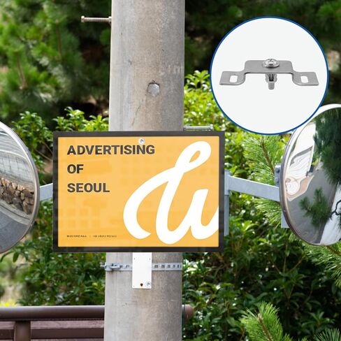 12 PCS Galvanized Iron Single Bolt 3/4 Inch Flared Leg Bracket with Expansion Screws, Sign Mounting Hardware for Street, Brand, and Traffic Signs (Band Not Included) in Saudi Arabia