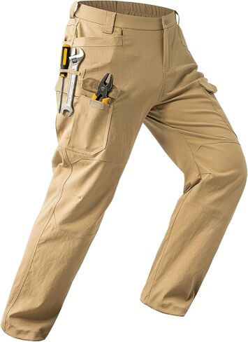 Cargo Pants for Men Ripstop Hiking Work Pants Multi Pockets Lightweight Outdoor Tactical Pants in Saudi Arabia