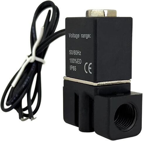DC12 / 24V AC110 / 220V مغلق عادة 1/4 بوصة صامت ثنائي الاتجاه صمام الملف اللولبي الهوائي 304 مشترك 1 قطعة (بدون تركيبات، AC110V) in Saudi Arabia