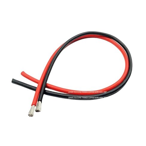 سلك سيليكون 10AWG بطول 10 أقدام، سلك مجدولة فائق المرونة بقياس 10، نحاس معلب - بطارية، سيارات، طاقة شمسية، عاكس (أسود 5 أقدام + أحمر 5 أقدام) in Kuwait
