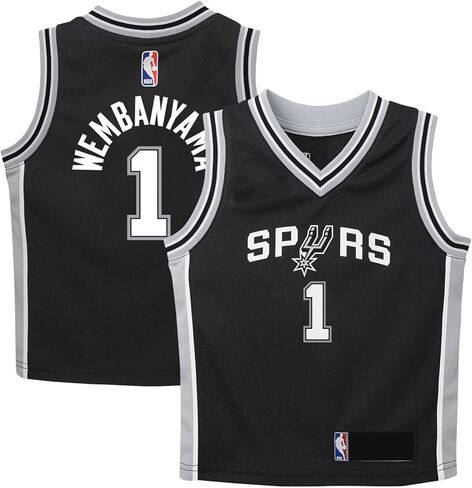 قميص لاعب Outerstuff Victor Wembanyama San Antonio Spurs Black Icon Edition، للرضع من عمر 12 إلى 24 شهرًا in Saudi Arabia