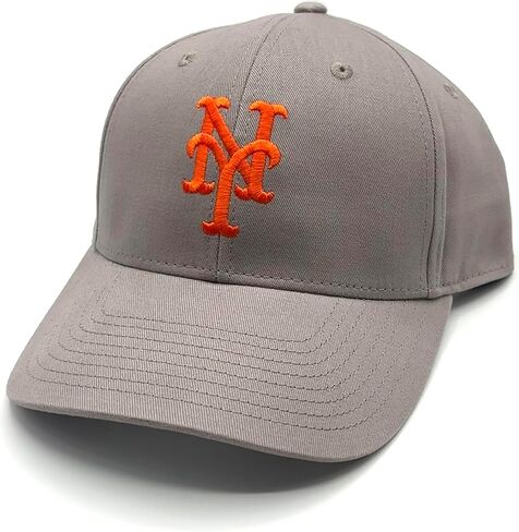 قبعة بيسبول NY Mets MVP مرخصة رسميًا باللون الرمادي/البرتقالي، قبعة كلاسيكية أساسية بشعار الفريق المنزلي قابلة للتعديل، قبعة رياضية مطرزة ومطرزة in Saudi Arabia