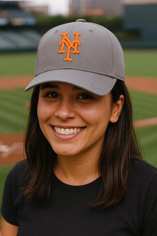 قبعة بيسبول NY Mets MVP مرخصة رسميًا باللون الرمادي/البرتقالي، قبعة كلاسيكية أساسية بشعار الفريق المنزلي قابلة للتعديل، قبعة رياضية مطرزة ومطرزة in Saudi Arabia