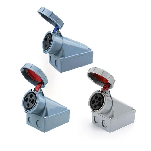 1 Pcs Red 63A 125A Industrial Socket Wall Mounted Exposed Concealed Industrial Socket(LX 1342 -4 core 63A) in Saudi Arabia