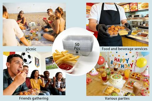 50Pcs Nacho Trays Disposable,12oz Plastic Nacho Bowls, for Holding Tortilla Chips and Cheese Sauce, Clear Snack Trays Suitable for Movie Nights, Parties, and Casual Moments. in Saudi Arabia