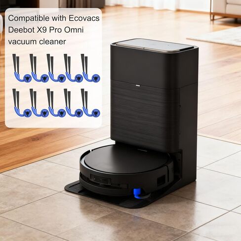 10 قطع فرشاة جانبية مناسبة للمكنسة الكهربائية الروبوتية Ecovacs Deebot X9 Pro Omni/X9 Pro، لملحقات تنظيف حافة الزوايا من سلسلة Omni in Saudi Arabia