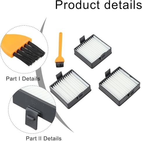 3 Piece Filter Replacement for Hoover AH46000 and for ONEPWR Cordless Handheld Vacuum, Washable Foam and Felt Filters, Includes 1 Cleaning Brush, Dry Before Use(3pcs) in Saudi Arabia