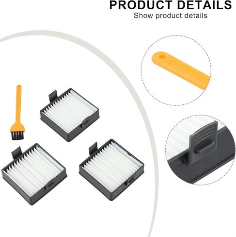 3 Piece Filter Replacement for Hoover AH46000 and for ONEPWR Cordless Handheld Vacuum, Washable Foam and Felt Filters, Includes 1 Cleaning Brush, Dry Before Use(3pcs) in Saudi Arabia