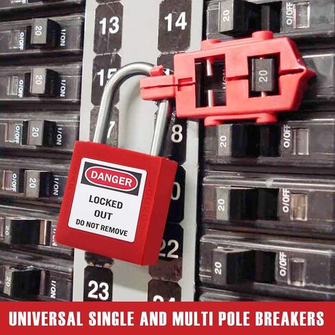 قفل Tagout Kit الكهربائية، مجموعة Tagout للقفل تتضمن أقفال Loto الحمراء وجهاز قفل قواطع الدائرة، قاطع عالمي متعدد الأقطاب للنظام الكهربائي الصناعي وأجهزة الصمامات in Saudi Arabia