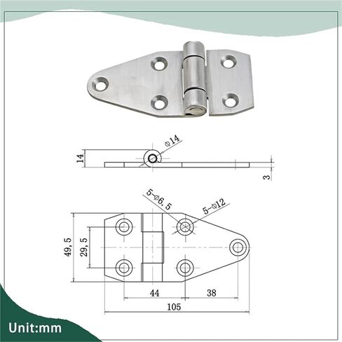 Heavy Duty Damping Silent Hinge 304 Stainless Steel 1Pcs in Saudi Arabia