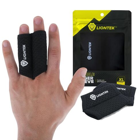 زوج LIONTEK ذو إصبع واحد متدفق V3 - دعم المفاصل والضغط للأنشطة، BJJ، اللياقة البدنية، الكرة الطائرة، كرة السلة، والمزيد (صغير) in Kuwait