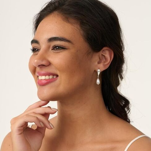 Gold Stud Earrings for Women Trendy Pearl Teardrop Dangle Earring Hypoallergenic Fashion Accessories Jewelry Gifts in Saudi Arabia