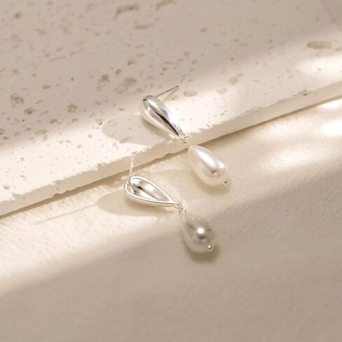 Gold Stud Earrings for Women Trendy Pearl Teardrop Dangle Earring Hypoallergenic Fashion Accessories Jewelry Gifts in Saudi Arabia