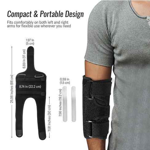 Elbow Brace Cubital Tunnel Syndrome Ulnar Nerve Entrapment Splint - Tennis Elbow Immobilizer Sleeping Support - Adjustable Arm Compression Wraps Night Splints for Sleep Pain Tendonitis in Saudi Arabia