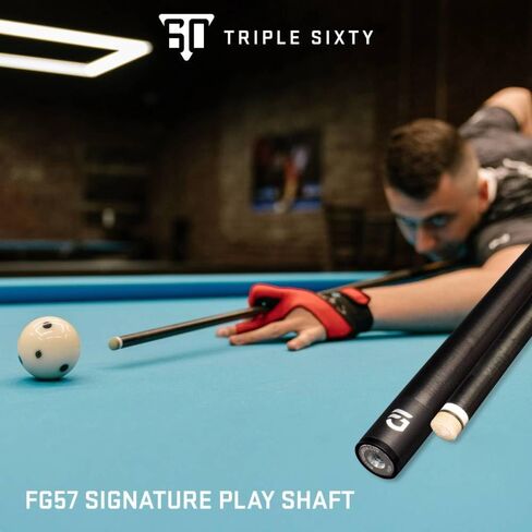 Triple 60 FG57 Signature Dual Core USA Made Carbon Fiber Playing Shaft - 30" 12.5mm XL 18" Tournament PRO Taper, Kamui Clear Soft Tip, Lowest Deflection, Rear Balanced in Saudi Arabia