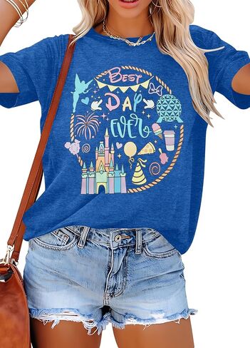 Magical Shirt Women Best Day Magic Kingdom Tshirt Family Vacation Tee Summer Holiday Shirts Short Sleeve Tee Tops in Saudi Arabia
