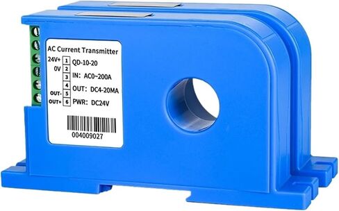 جهاز الإرسال الحالي QD-10 AC DC 5A 10A 20A 50A 100A 200A 500A محول 4-20mA 0-10V RS485 مستشعر تيار الأمبير الناتج (فتحة 35 مم، AC0-150A_RS485 Output_DC24V مزود الطاقة) in Saudi Arabia