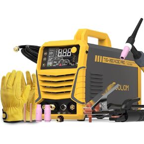 ماكينة لحام TOOLIOM 200A AC/DC TIG مع نبض، جهد مزدوج 110 فولت/220 فولت، لحام ألومنيوم مع عاكس IGBT، شاشة LED كبيرة، ماكينة لحام متعددة العمليات AC TIG/DC TIG/Pulse TIG/SPOT TIG/Stick in Kuwait