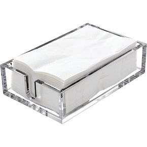 Luxury Clear Acrylic Napkin & Guest Towel Holder for Bathroom, Kitchen and Dining Table in Kuwait