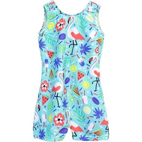 Gymnastics Leotards for Girls Toddler Sparkly Dance Tumbling Biketards with Hair Scrunchie in Saudi Arabia
