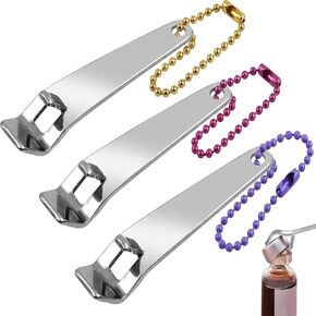 3-Pack Mini Vial Opener with 3-Color Lanyards - Stainless Steel Bottle Decapper & Seal Remover Tool for Glass Vials, Ampoules, and Medical Seals - Portable & Easy-to-Find in Saudi Arabia