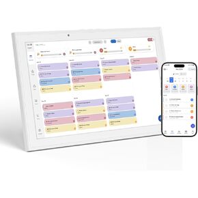 Electronic Digital Calendar and Chore Chart Planner Wall Touch Screen Display 3 Modes for Family Sharing– Wall Mount Included, Electric Smart WIFI Touchscreen Home Calendar Tablet for Fridge (Premium White, 10.1'') in Saudi Arabia