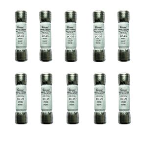 10-Pack New SC-25 SC-25A SC 25A 480Vac Time Delay Fuse,BP/SC-25A Current Limiting Class G Rejection Cartridge Fuses in Kuwait