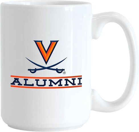 كوب قهوة من السيراميك يحمل شعار العلامات التجارية NCAA Alumni سعة 15 أونصة - مقبض مريح | آمن للاستخدام في الميكروويف | 15 أونصة سائلة | تصميم الخريجين in Kuwait