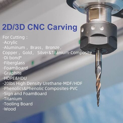 1pcs Tapered Ball Nose End Mill Carbide Milling Cutter R0.25-R2.0 2 Flute CNC Router Bit Wood Engraving for Machine Carving(R2.0x30.5xD6x75) in Saudi Arabia