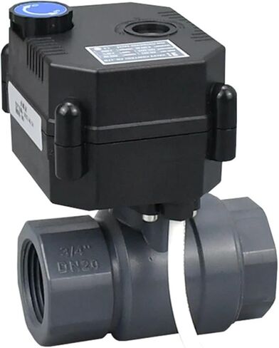 1/2 3/4 1 UPVC Plastic Motorized Ball Valve With Manual Switch DC9v DC12v DC24v Electrical Valves 1Pcs(DN15,DC9V_CR03) in Saudi Arabia