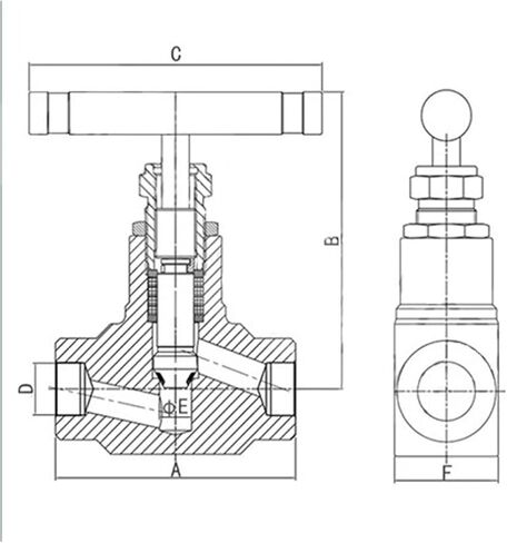الفولاذ المقاوم للصدأ 316 اغلاق صمام الكرة الأرضية J13-320P 1/4 "3/8" 1/2 "BSP أنثى (1/4"، NPT) in Kuwait