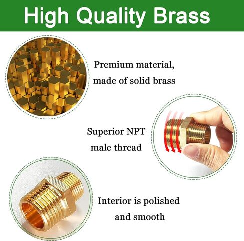 2 قطعة 3/4 "NPT x 1/4" NPT حلمة نحاسية، 3/4 إلى 1/4 تركيب محول لتقليل الحلمة النحاسية الصلبة، نحاس 3/4 ذكر إلى 1/4 ذكر تركيبات أنابيب نحاسية لتمديد وتوصيل الأنابيب in Kuwait