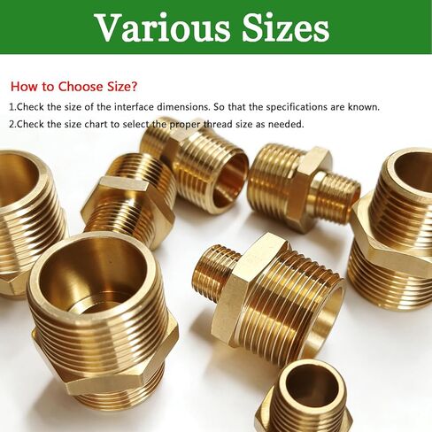 2 قطعة 3/4 "NPT x 1/4" NPT حلمة نحاسية، 3/4 إلى 1/4 تركيب محول لتقليل الحلمة النحاسية الصلبة، نحاس 3/4 ذكر إلى 1/4 ذكر تركيبات أنابيب نحاسية لتمديد وتوصيل الأنابيب in Kuwait