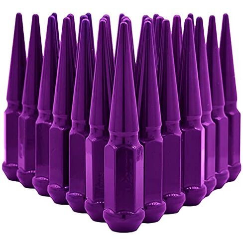 32 قطعة من صواميل العروة الأرجوانية M14x1.5 - مطلية بالمسحوق - بطول 4.5 بوصة متوافقة مع شاحنات شيفروليه/جي إم سي 1999-2020 سيلفرادو سييرا 2500 HD 3500 HD 8 شاحنات العروة in Kuwait