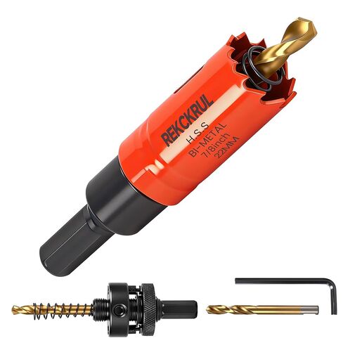 (38mm | 1-1/2 Inch) HSS M42 with 8% Cobalt Bi-Metal Hole Saw – for Wood, Metal, Plastic, Drywall, PVC, Gypsum Board, Rubber – Includes Arbor, 2 Pilot Drill Bits & Hex Key in Saudi Arabia