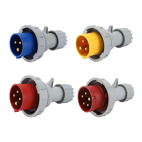 1 Pcs Blue 16A 32A IP67 Industrial and Socket Three Hole Four Hole Five Hole Straight Seat Concealed Industrial Socket(LX 0232-4-3 core32A) in Saudi Arabia