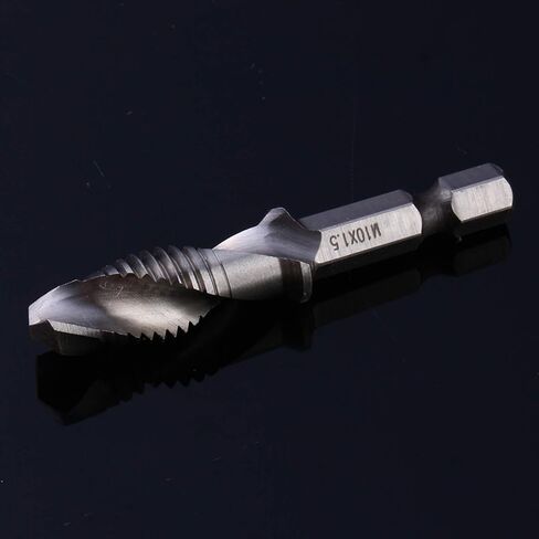 M10 HSS Hex Shank Drill Tap Taper Bits، مناسبة للمعادن الناعمة، الألومنيوم، الحديد، نقطة التمركز الذاتي، معالجة خطوة واحدة in Saudi Arabia