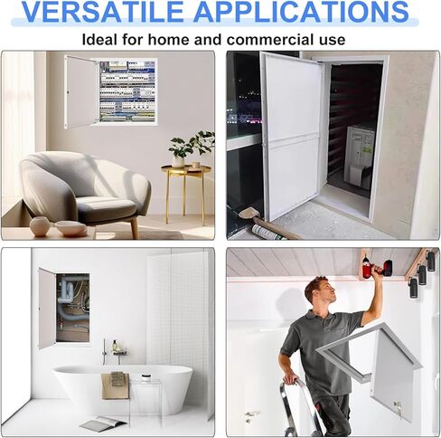 White Access Panel 24x24in & 28x28in - Aluminum Service Door for Inspection Hatch, Gas, Water & Electricity Access, Ideal for Plasterboard - Durable & Easy Installation in Saudi Arabia