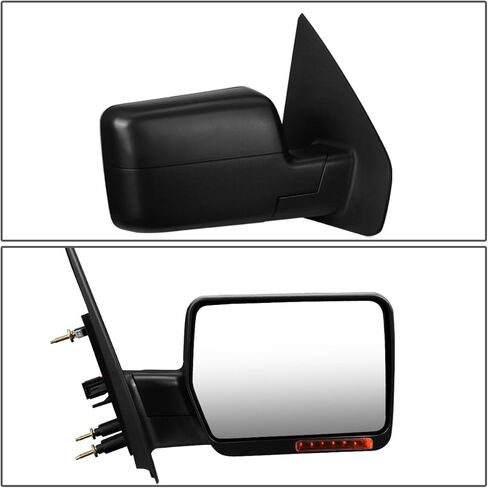 Auto Dynasty Driver Left Side Rear View Mirror - Manuel Adjust - with LED Turn Signal - Non-Heated Glass - Compatible with Ford F150 2004-2014 in Saudi Arabia