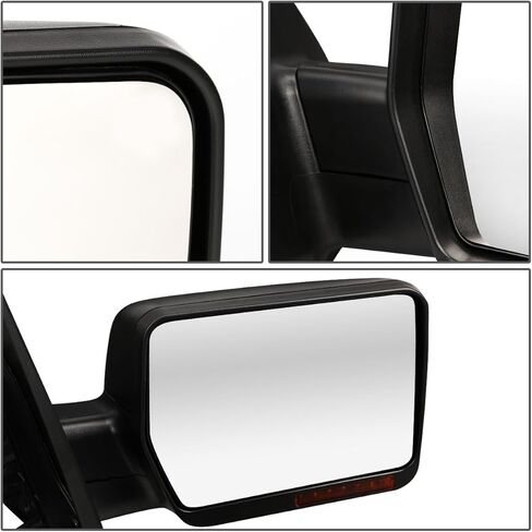 Auto Dynasty Driver Left Side Rear View Mirror - Manuel Adjust - with LED Turn Signal - Non-Heated Glass - Compatible with Ford F150 2004-2014 in Saudi Arabia