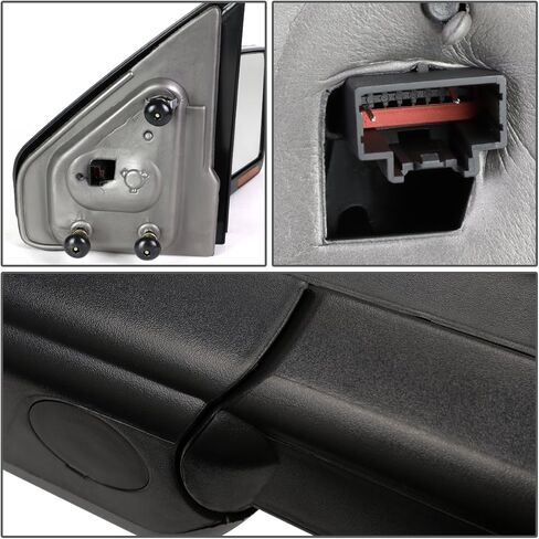 Auto Dynasty Driver Left Side Rear View Mirror - Manuel Adjust - with LED Turn Signal - Non-Heated Glass - Compatible with Ford F150 2004-2014 in Saudi Arabia