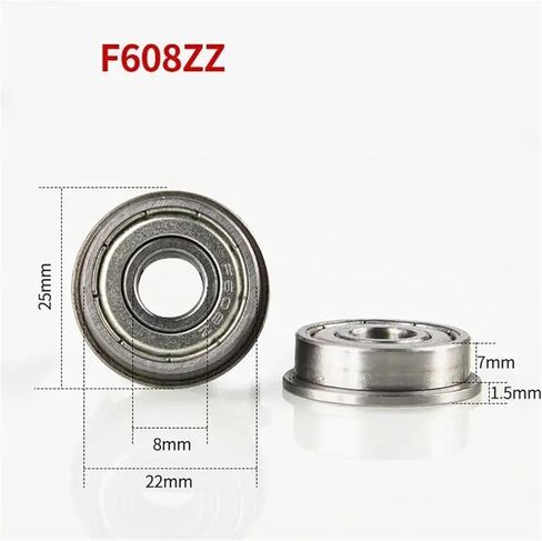 1pcs High Speed Miniature Flange Cup with Edge Bearing F604 605 606 607 608 609ZZ(F609ZZ 9x24x7mm) in Saudi Arabia