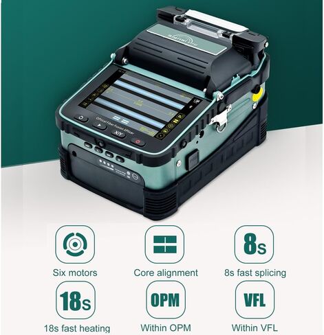 Motor 6 Optical Fiber Fusion Splicing Machine AI-6A+ Within Function OPM 850-1650NM and VFL 15mW in Saudi Arabia