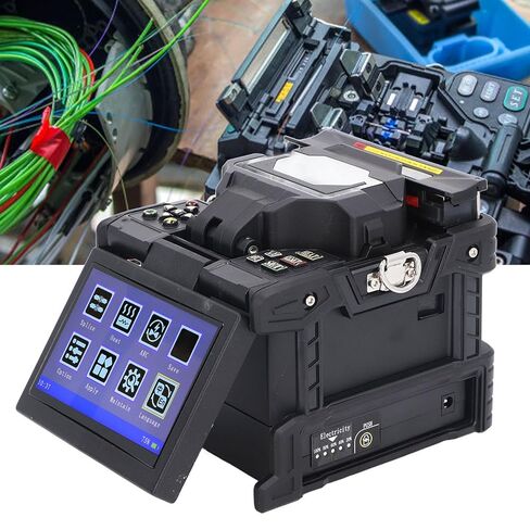 YWBL-WH Optical Fiber Splicer Kit 5.0 Inch Display Full Automatic Clamp for Telecom Engineers (US Plug 100‑240V) in Saudi Arabia