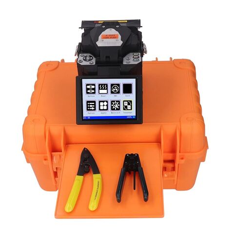 YWBL-WH Fiber Optic Splicer Automatic Fiber Splicing Machine with 5 Inch 800x480 Screen 400X Magnification LED Light for SM MM DS (US Plug) in Saudi Arabia