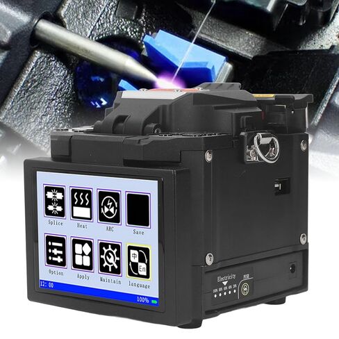 YWBL-WH Fiber Optic Splicer Automatic Fiber Splicing Machine with 5 Inch 800x480 Screen 400X Magnification LED Light for SM MM DS (US Plug) in Saudi Arabia