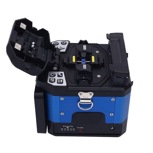 Optical Fiber Splicer 5in Capacitive Touchscreen 6 Motors Automatic Fiber Optic Splicer with Cutter for FTTH (US Plug AC100-240V) in Saudi Arabia